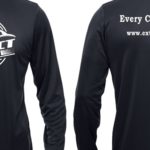 Men's Dri Fit Long Sleeve BlackTee with White Extinct Legends Logo