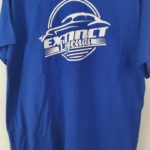 Unisex Cotton Blue Tee with White Extinct Legends Logo