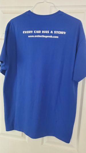 Unisex Cotton Blue Tee with White Extinct Legends Logo - Image 3