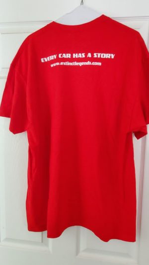 Unisex Cotton Red Tee with White Extinct Legends Logo - Image 3