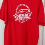 Unisex Cotton Red Tee with White Extinct Legends Logo